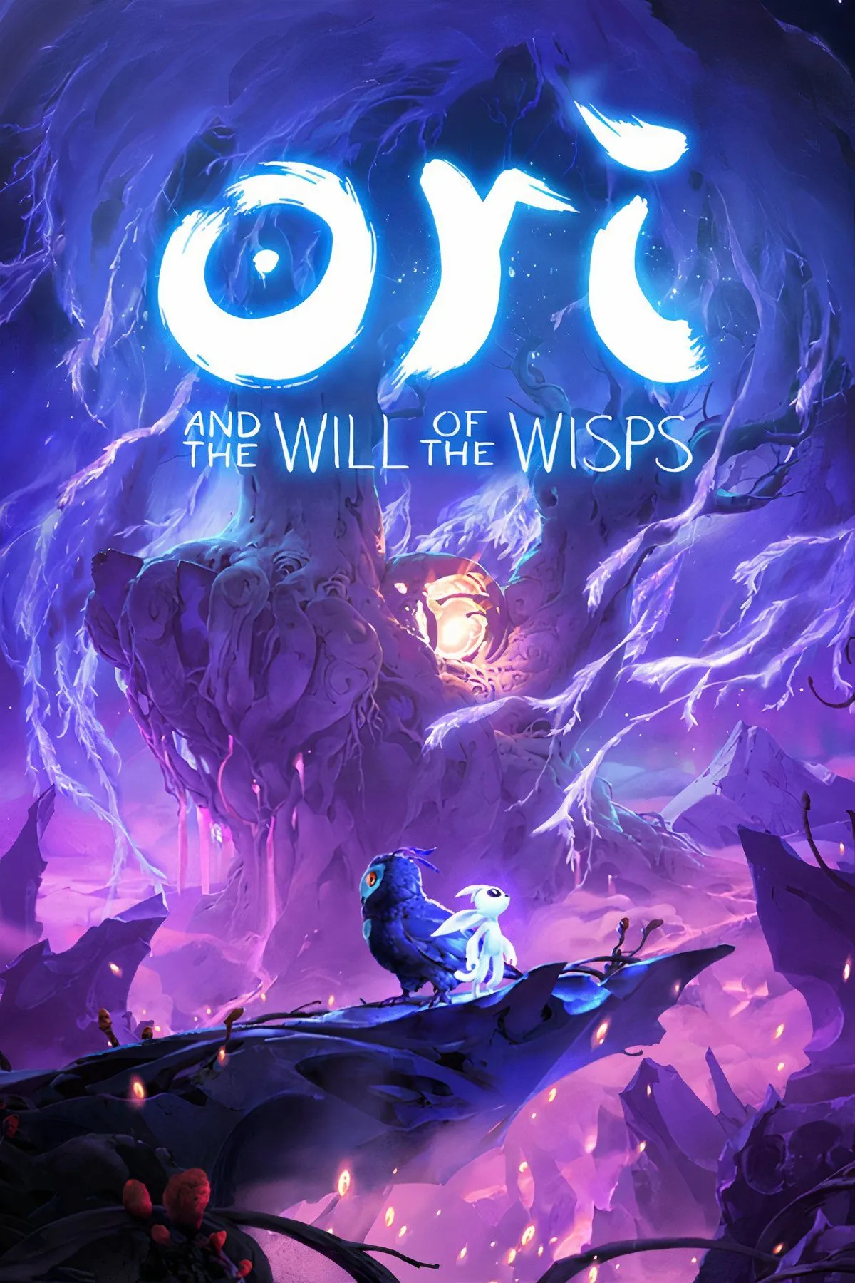 Ori and the Will of the Wisps, khung cảnh huyền ảo với nhân vật giữa ánh sáng và bóng tối