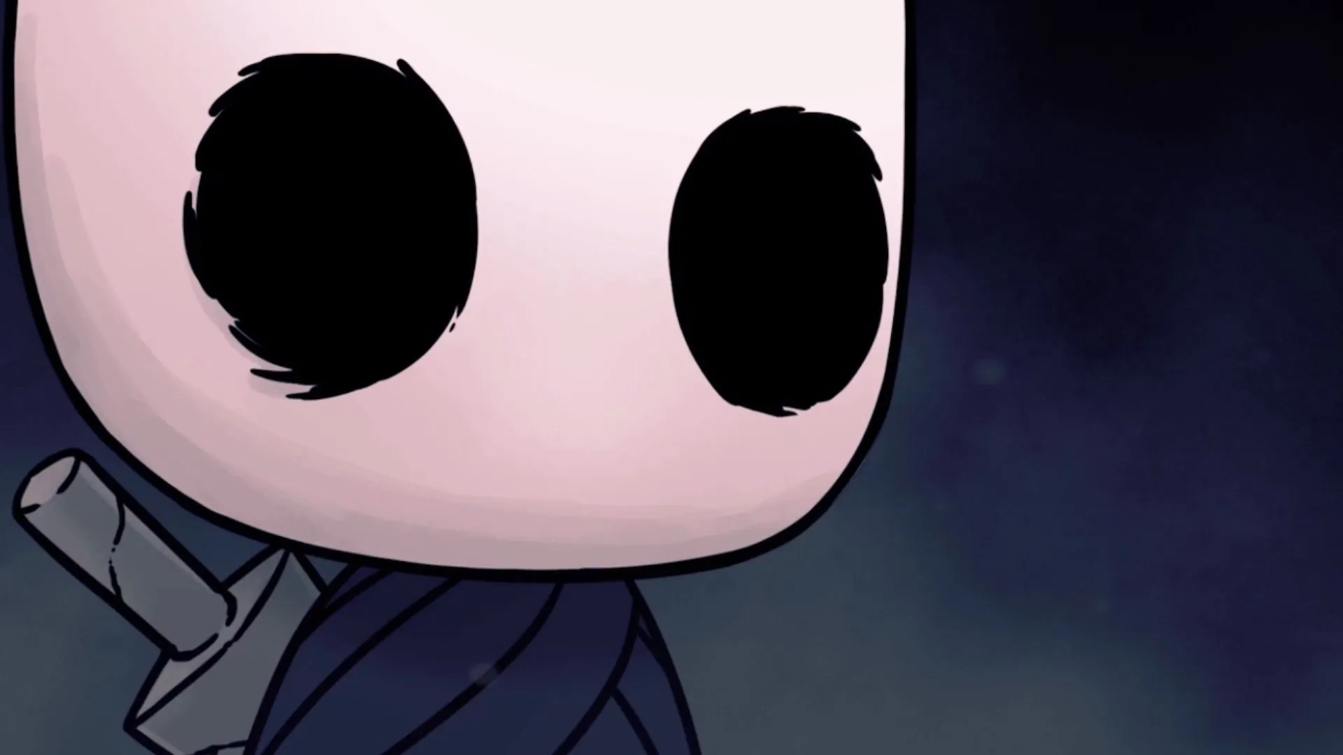 The Knight đứng trong Hallownest — minh họa hệ thống Charm và Charm Notch trong Hollow Knight