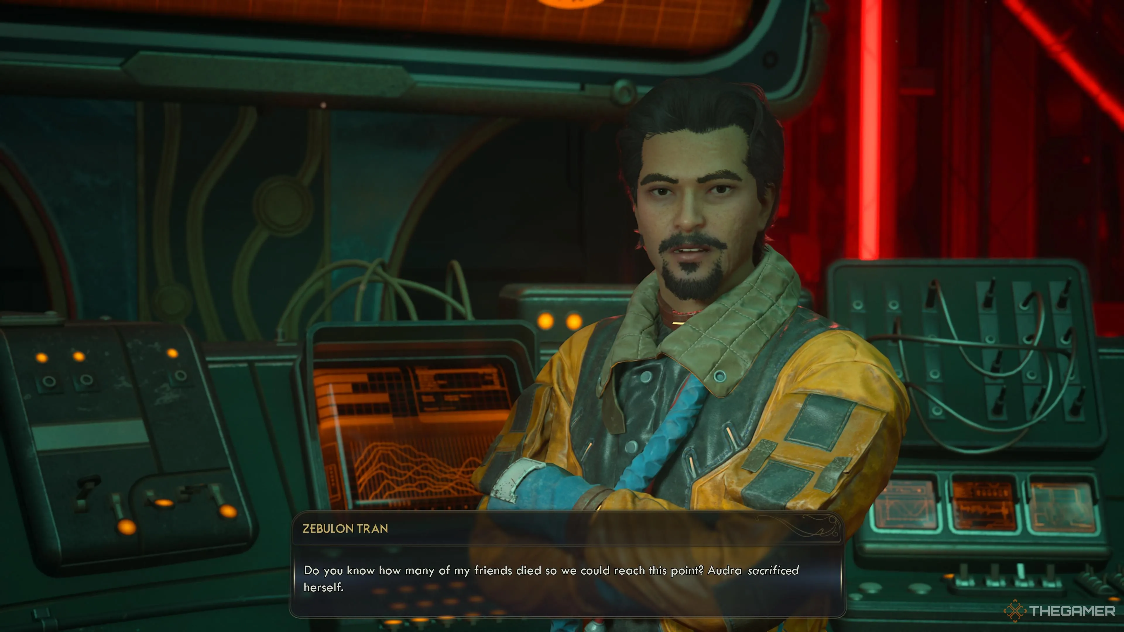 Zeb nhắc tới người tên Audra trong một bản ghi âm, nhiệm vụ gần kết thúc trong The Outer Worlds 2.